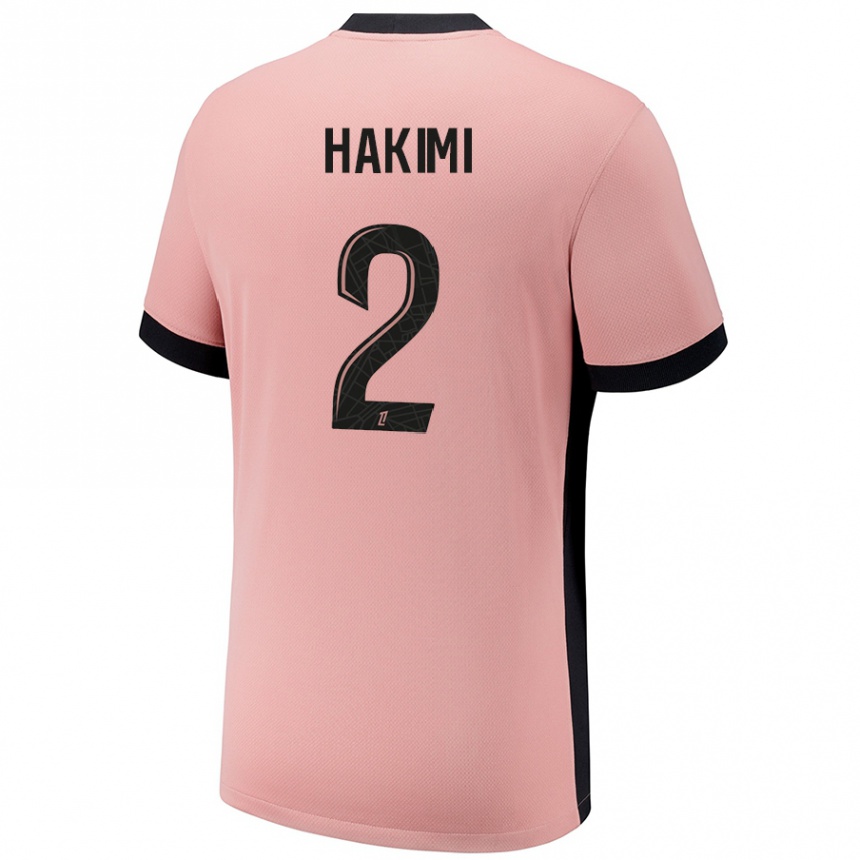 Kinder Fußball Achraf Hakimi #2 Rostros Ausweichtrikot Trikot 2024/25 T-Shirt Luxemburg