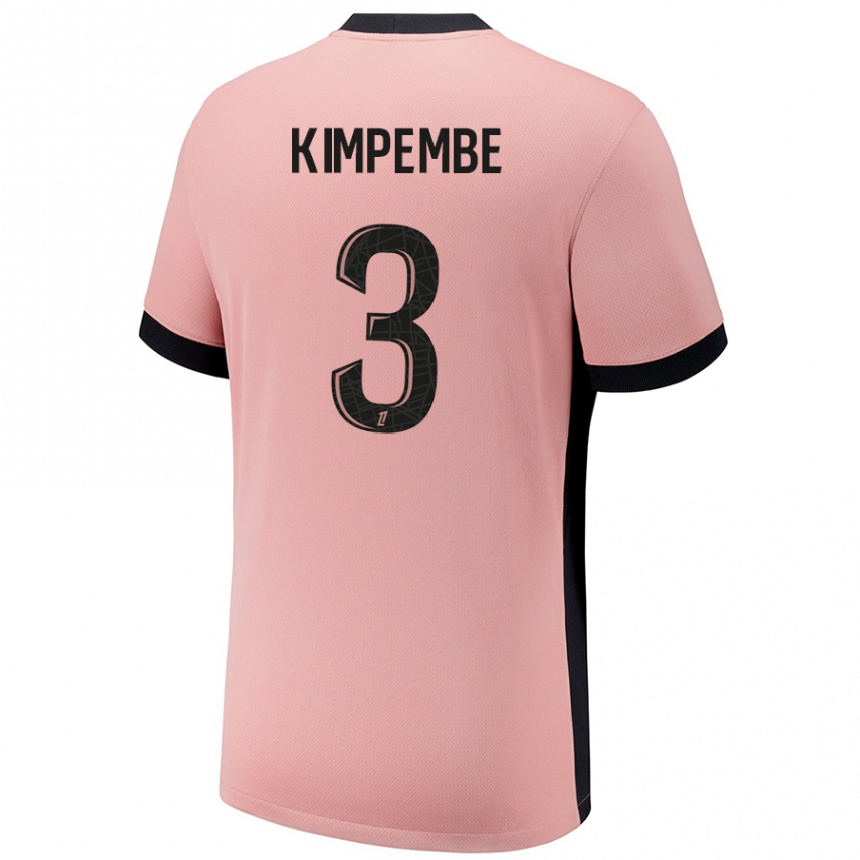 Kinder Fußball Presnel Kimpembe #3 Rostros Ausweichtrikot Trikot 2024/25 T-Shirt Luxemburg