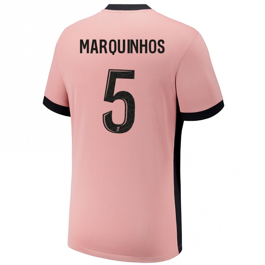 Kinder Fußball Marquinhos #5 Rostros Ausweichtrikot Trikot 2024/25 T-Shirt Luxemburg