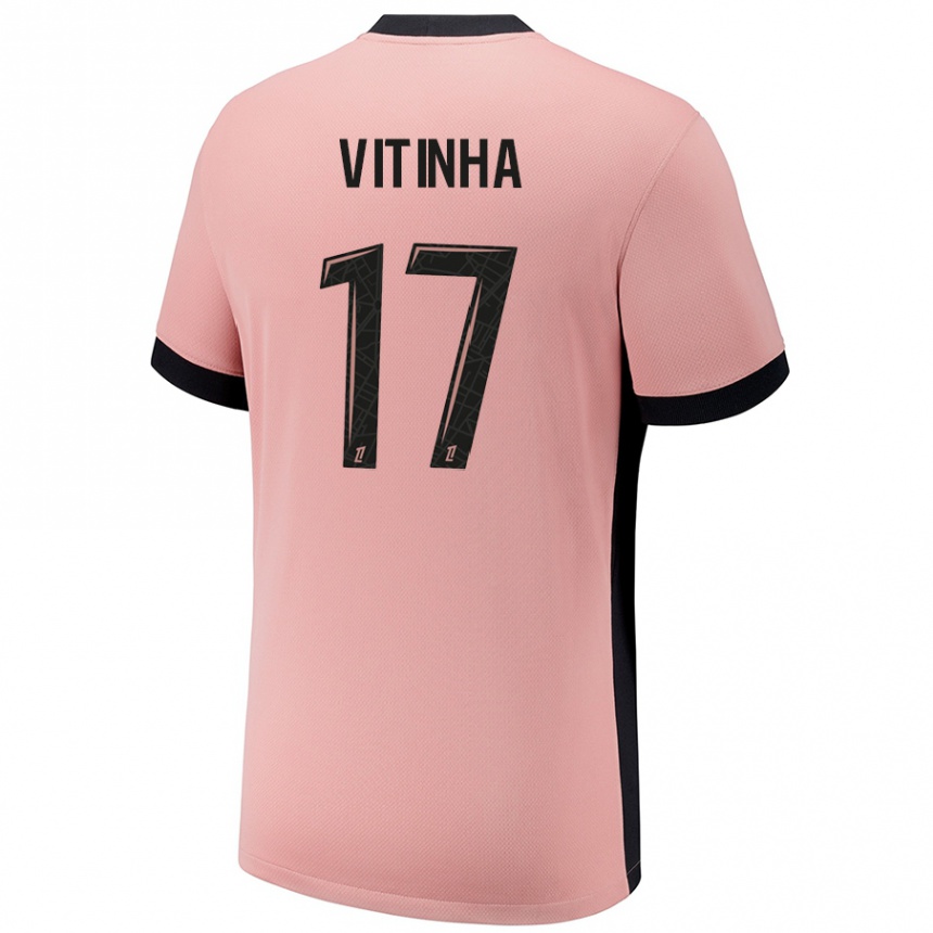 Kinder Fußball Vitinha #17 Rostros Ausweichtrikot Trikot 2024/25 T-Shirt Luxemburg