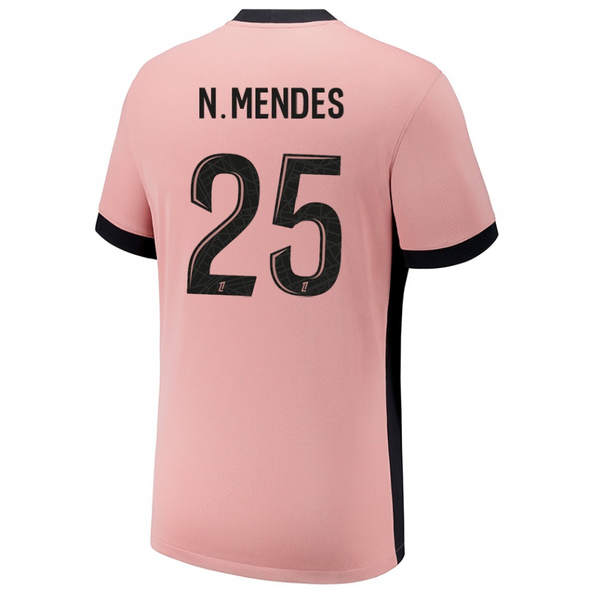 Kinder Fußball Nuno Mendes #25 Rostros Ausweichtrikot Trikot 2024/25 T-Shirt Luxemburg