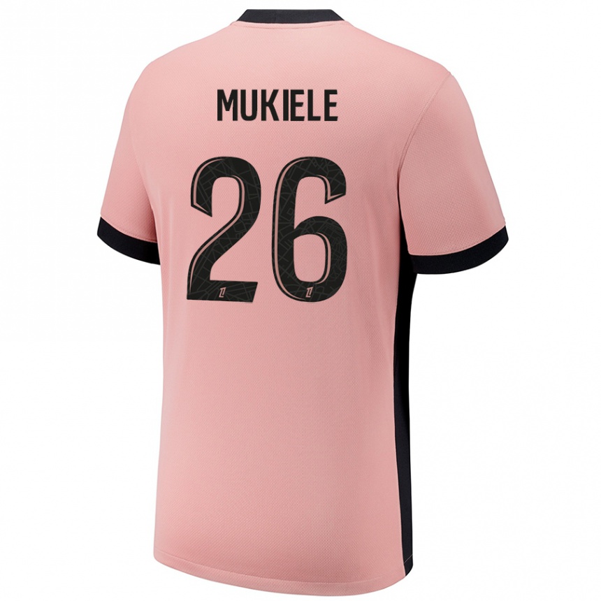 Kinder Fußball Nordi Mukiele #26 Rostros Ausweichtrikot Trikot 2024/25 T-Shirt Luxemburg