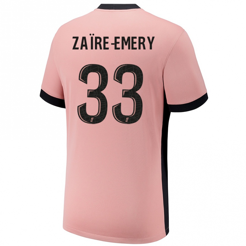 Kinder Fußball Warren Zaire Emery #33 Rostros Ausweichtrikot Trikot 2024/25 T-Shirt Luxemburg