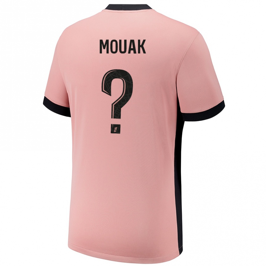 Kinder Fußball Adam Mouak #0 Rostros Ausweichtrikot Trikot 2024/25 T-Shirt Luxemburg