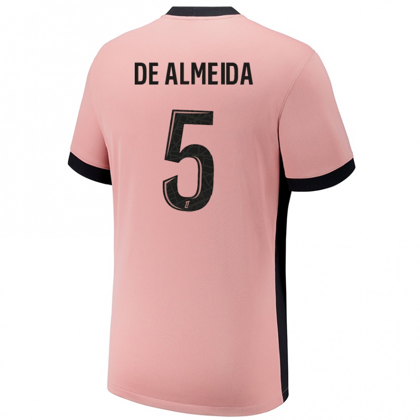 Kinder Fußball Elisa De Almeida #5 Rostros Ausweichtrikot Trikot 2024/25 T-Shirt Luxemburg