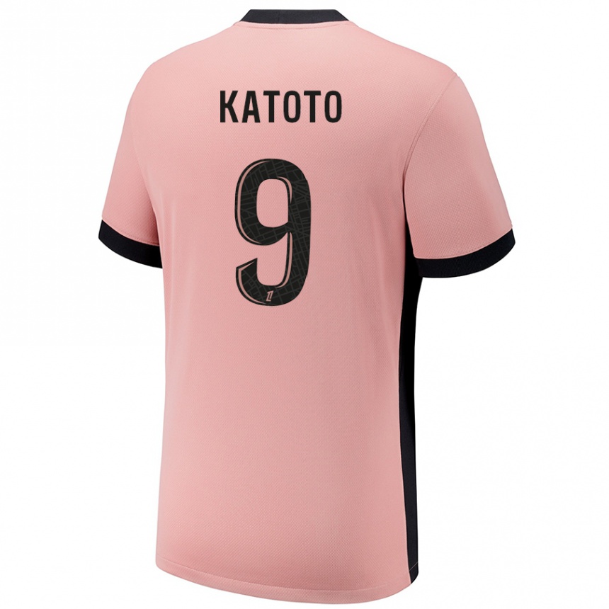 Kinder Fußball Marie-Antoinette Katoto #9 Rostros Ausweichtrikot Trikot 2024/25 T-Shirt Luxemburg