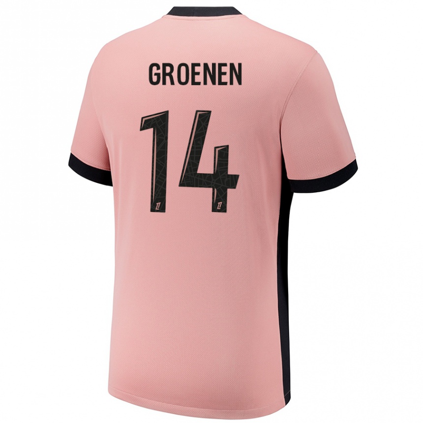 Kinder Fußball Jackie Groenen #14 Rostros Ausweichtrikot Trikot 2024/25 T-Shirt Luxemburg