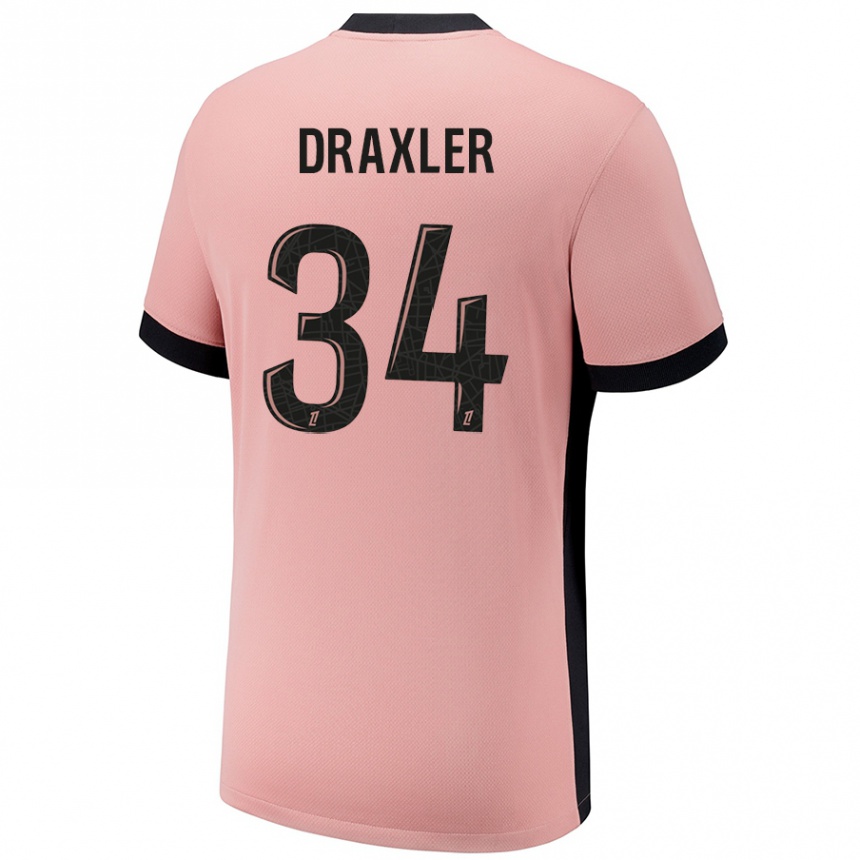 Kinder Fußball Julian Draxler #34 Rostros Ausweichtrikot Trikot 2024/25 T-Shirt Luxemburg