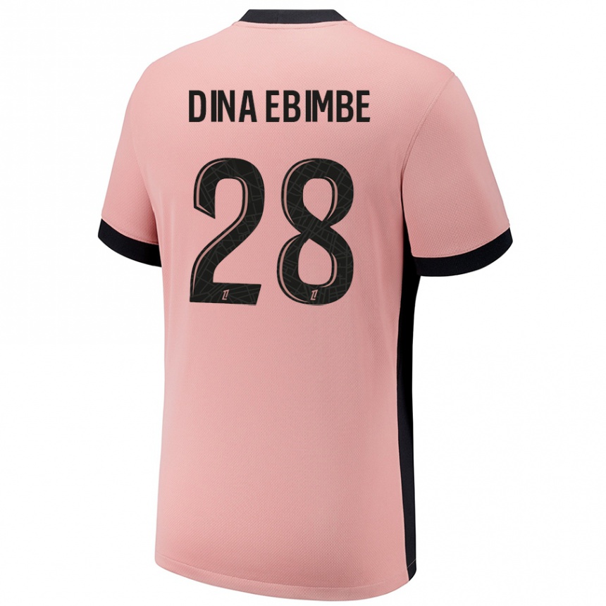 Kinder Fußball Eric Junior Dina Ebimbe #28 Rostros Ausweichtrikot Trikot 2024/25 T-Shirt Luxemburg