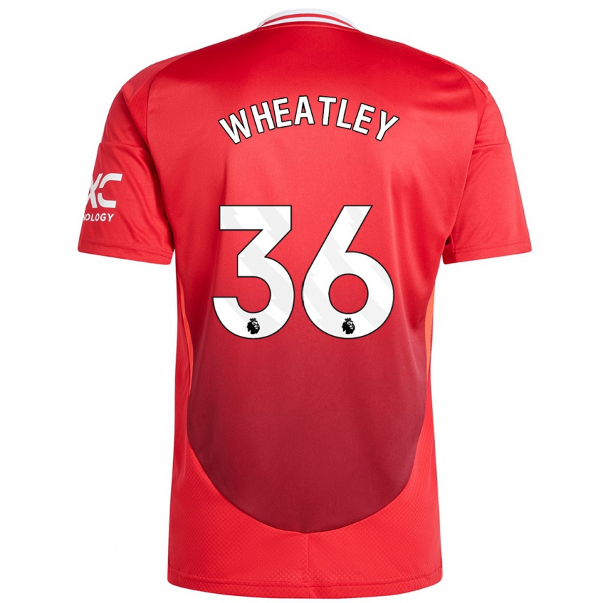 Herren Fußball Ethan Wheatley #36 Hellrot Heimtrikot Trikot 2024/25 T-Shirt Luxemburg