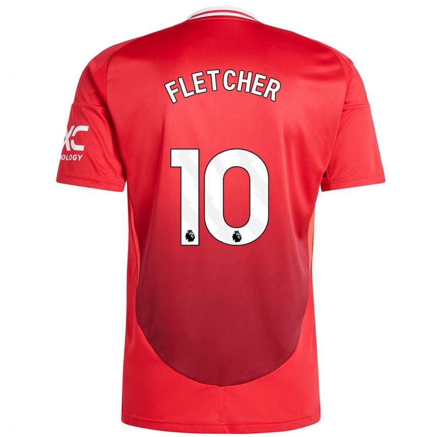 Herren Fußball Jack Fletcher #10 Hellrot Heimtrikot Trikot 2024/25 T-Shirt Luxemburg