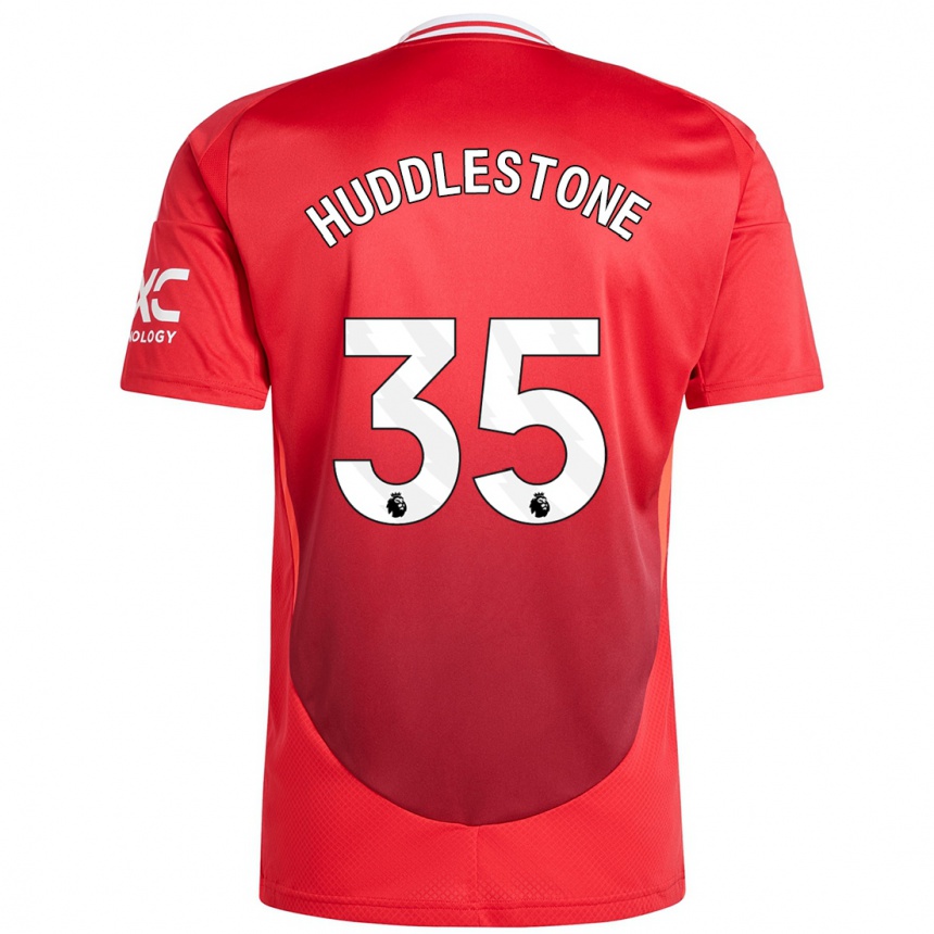 Herren Fußball Tom Huddlestone #35 Hellrot Heimtrikot Trikot 2024/25 T-Shirt Luxemburg