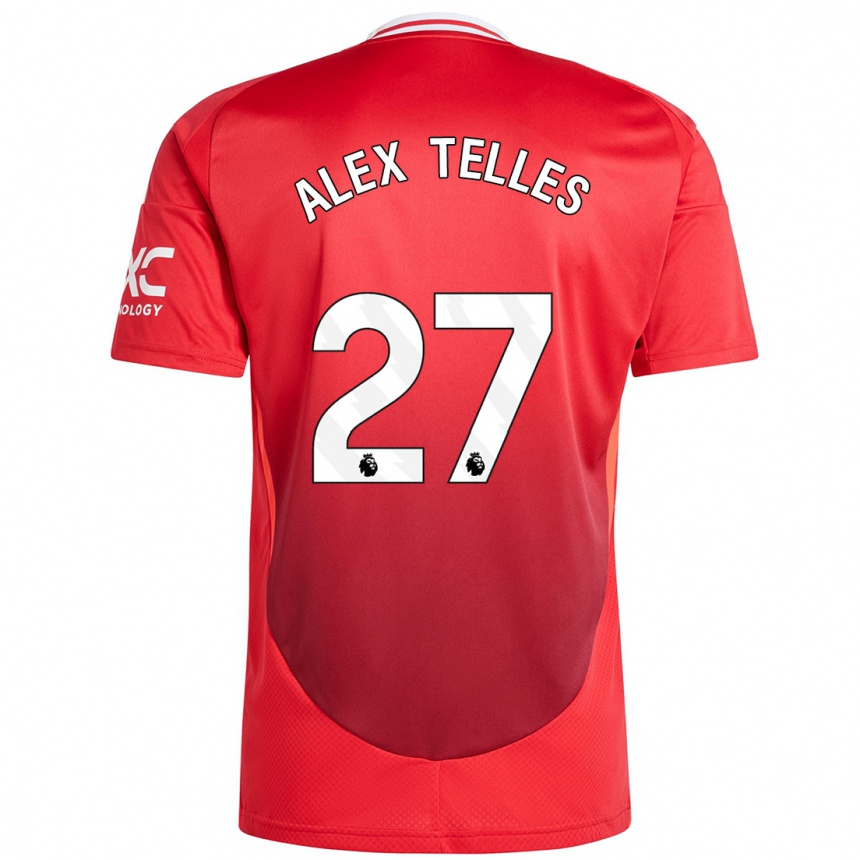 Herren Fußball Alex Nicolao Telles #27 Hellrot Heimtrikot Trikot 2024/25 T-Shirt Luxemburg