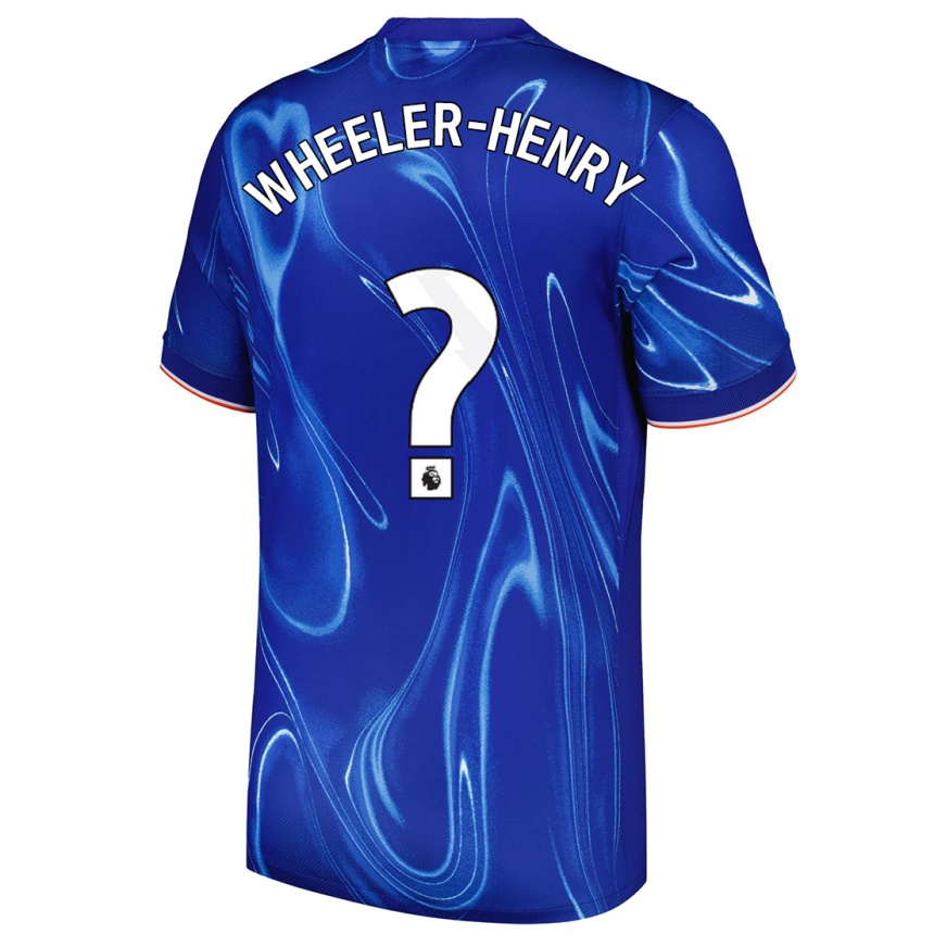 Herren Fußball Joseph Wheeler-Henry #0 Blau Weiß Heimtrikot Trikot 2024/25 T-Shirt Luxemburg