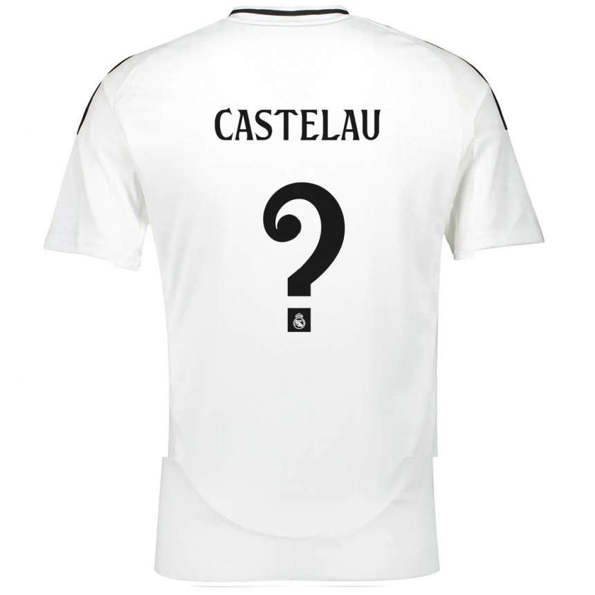 Herren Fußball Alber Castelau #0 Weiß Heimtrikot Trikot 2024/25 T-Shirt Luxemburg