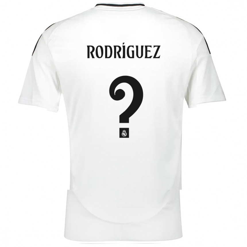 Herren Fußball Álvaro Rodríguez #0 Weiß Heimtrikot Trikot 2024/25 T-Shirt Luxemburg