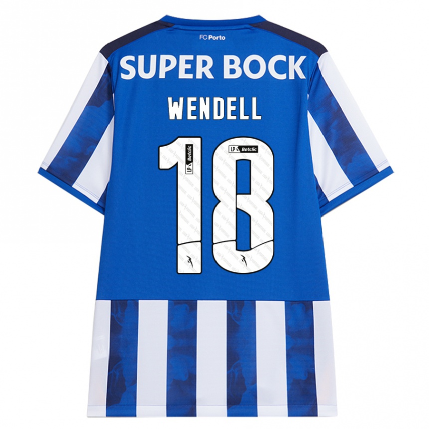 Herren Fußball Wendell #18 Blau Weiß Heimtrikot Trikot 2024/25 T-Shirt Luxemburg