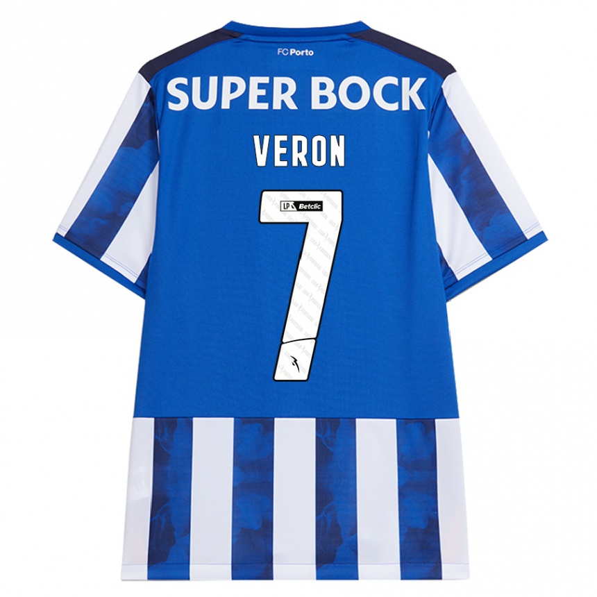 Herren Fußball Gabriel Veron #7 Blau Weiß Heimtrikot Trikot 2024/25 T-Shirt Luxemburg