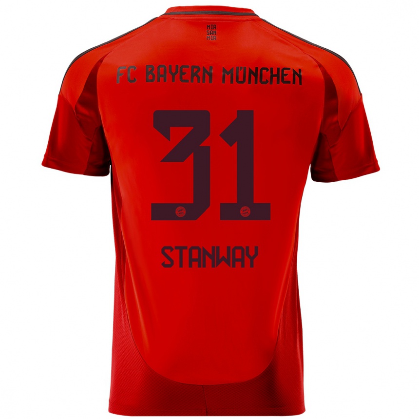 Herren Fußball Georgia Stanway #31 Rot Heimtrikot Trikot 2024/25 T-Shirt Luxemburg