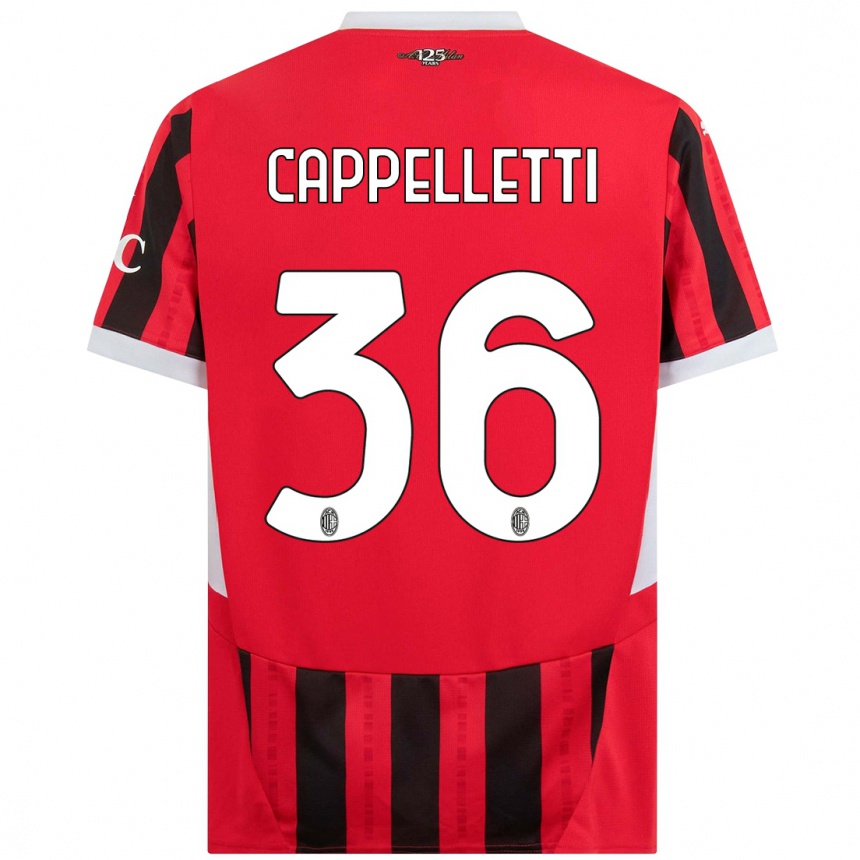 Herren Fußball Mattia Cappelletti #36 Rot Schwarz Heimtrikot Trikot 2024/25 T-Shirt Luxemburg