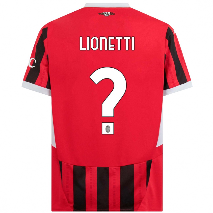 Herren Fußball Francesco Lionetti #0 Rot Schwarz Heimtrikot Trikot 2024/25 T-Shirt Luxemburg