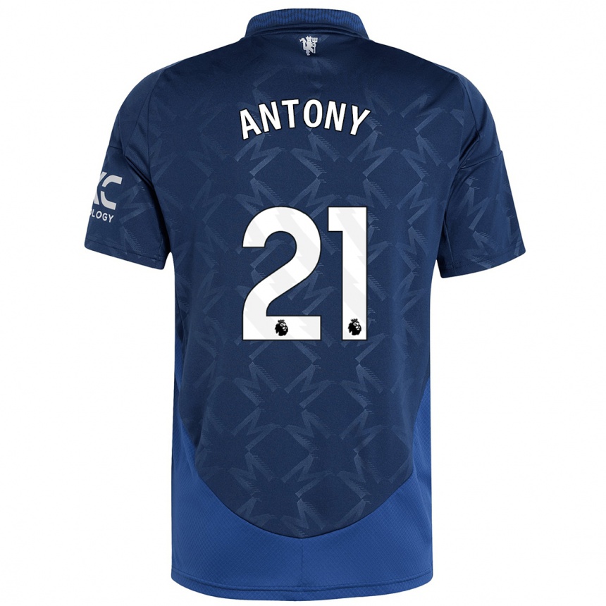 Herren Fußball Antony #21 Indigo Auswärtstrikot Trikot 2024/25 T-Shirt Luxemburg