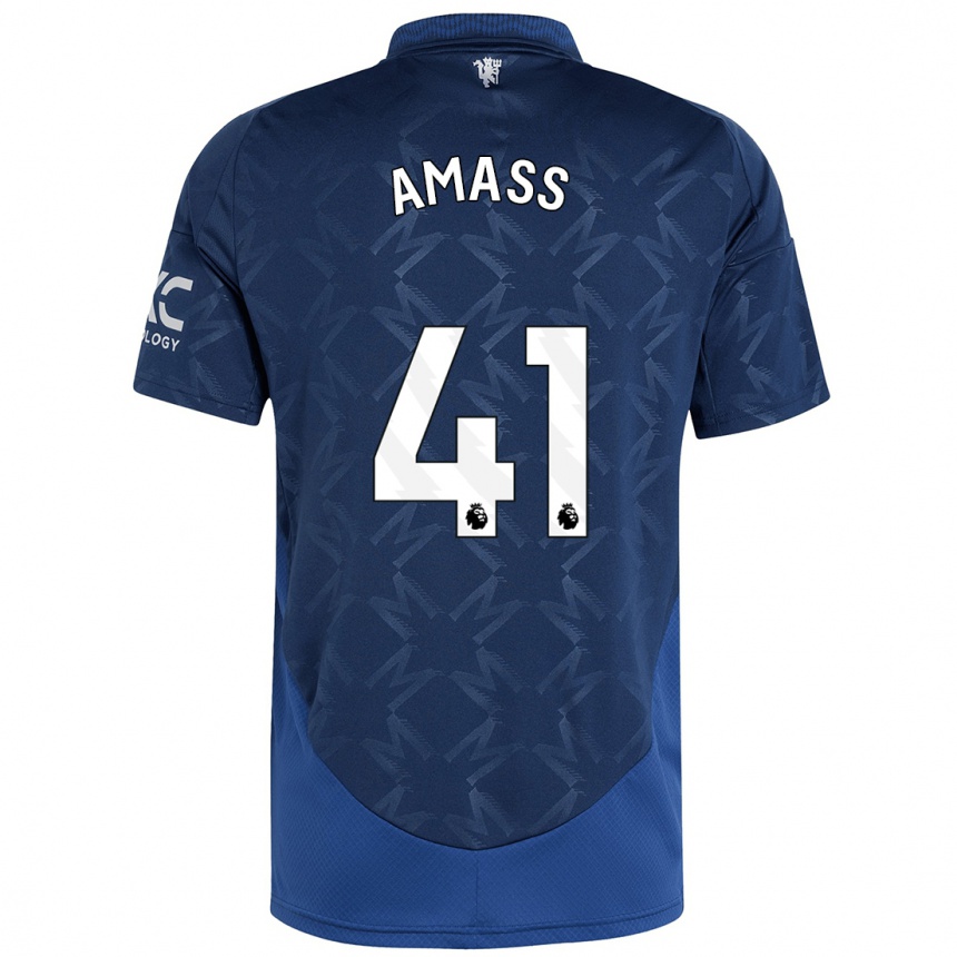 Herren Fußball Harry Amass #41 Indigo Auswärtstrikot Trikot 2024/25 T-Shirt Luxemburg