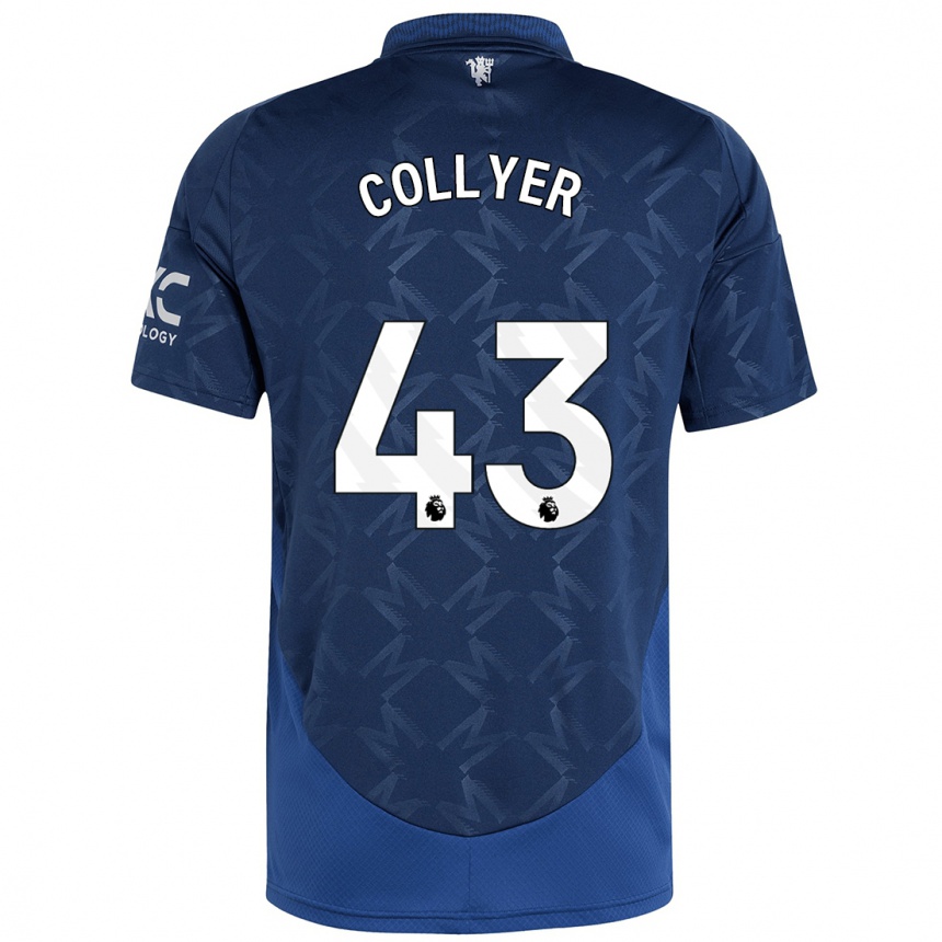 Herren Fußball Toby Collyer #43 Indigo Auswärtstrikot Trikot 2024/25 T-Shirt Luxemburg