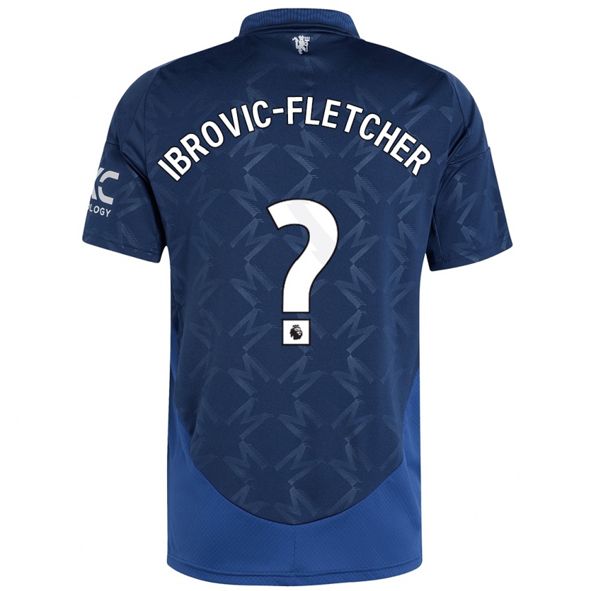 Herren Fußball Edward Ibrovic-Fletcher #0 Indigo Auswärtstrikot Trikot 2024/25 T-Shirt Luxemburg