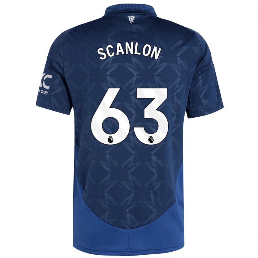 Herren Fußball James Scanlon #63 Indigo Auswärtstrikot Trikot 2024/25 T-Shirt Luxemburg