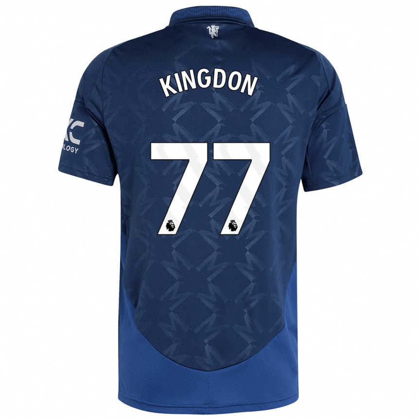 Herren Fußball Jack Kingdon #77 Indigo Auswärtstrikot Trikot 2024/25 T-Shirt Luxemburg