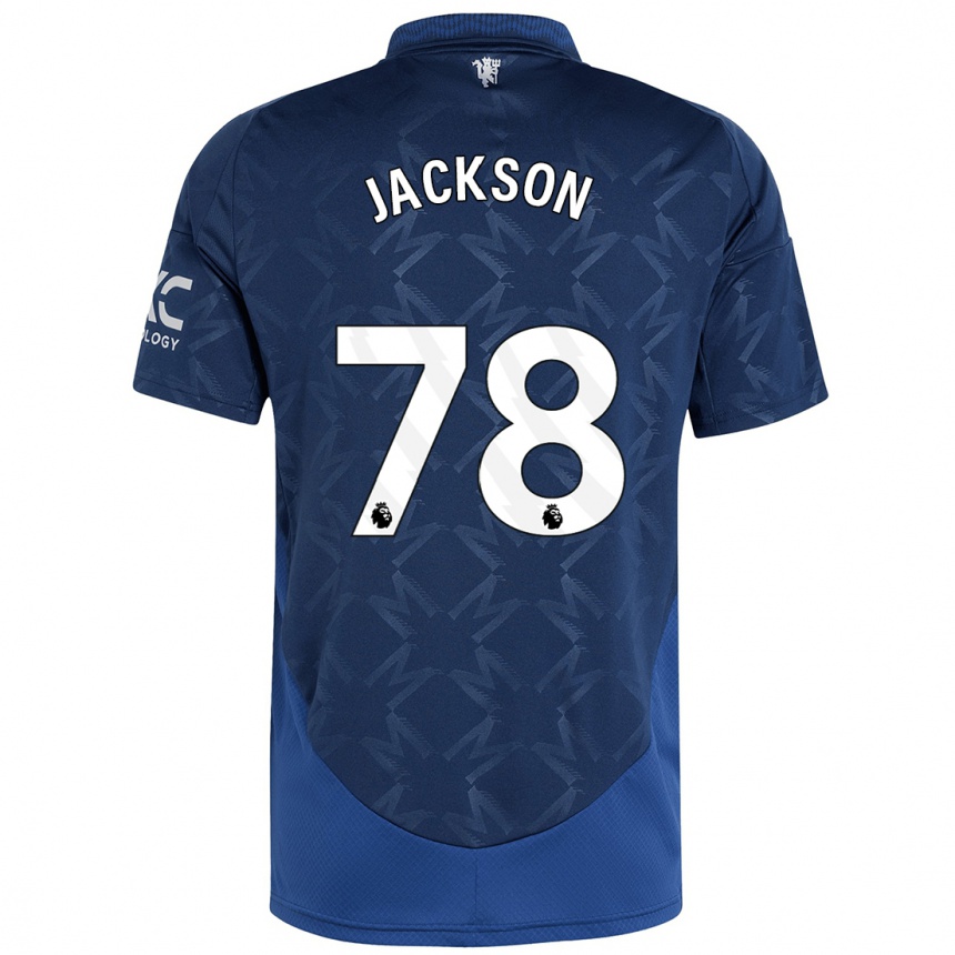 Herren Fußball Louis Jackson #78 Indigo Auswärtstrikot Trikot 2024/25 T-Shirt Luxemburg