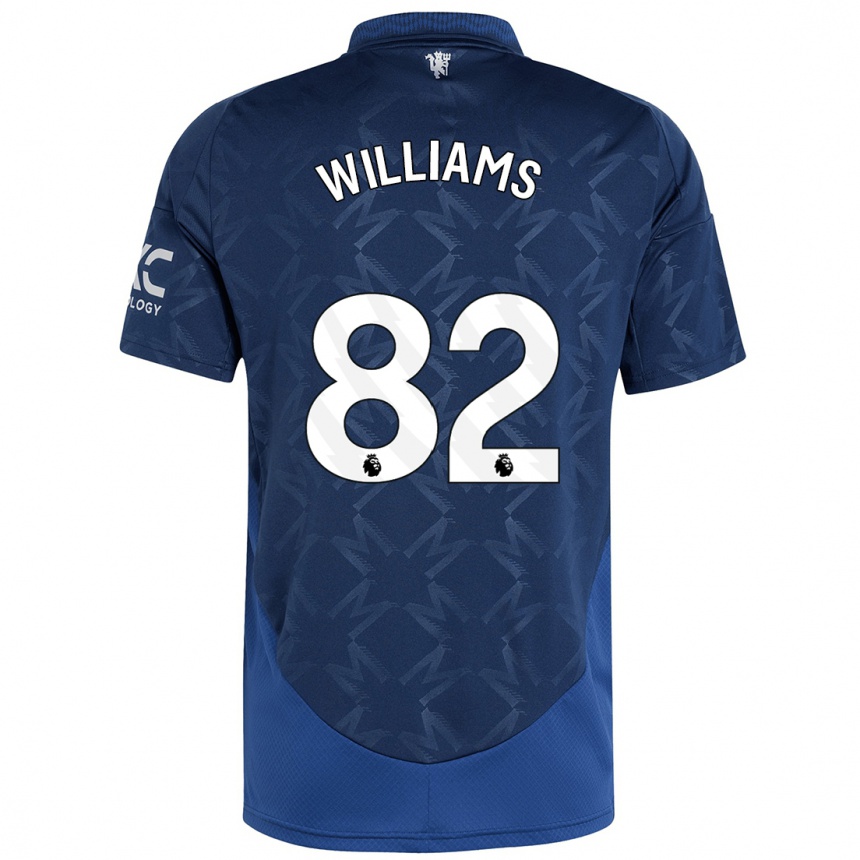 Herren Fußball Ethan Williams #82 Indigo Auswärtstrikot Trikot 2024/25 T-Shirt Luxemburg