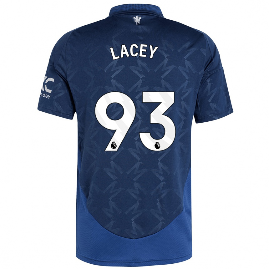 Herren Fußball Shea Lacey #93 Indigo Auswärtstrikot Trikot 2024/25 T-Shirt Luxemburg