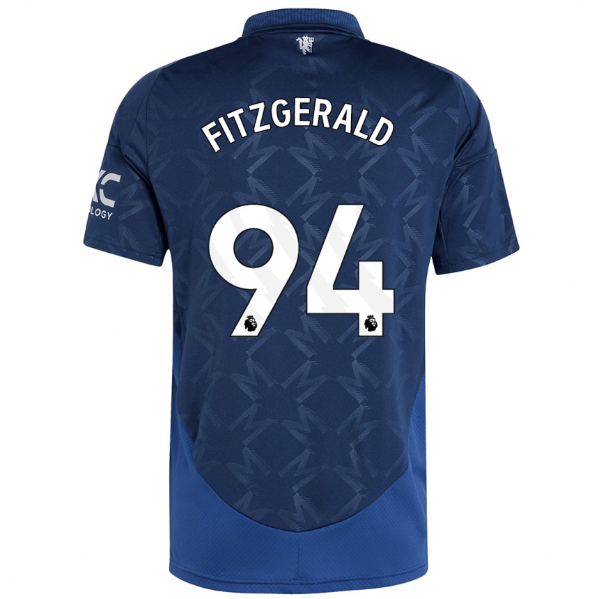 Herren Fußball Jayce Fitzgerald #94 Indigo Auswärtstrikot Trikot 2024/25 T-Shirt Luxemburg