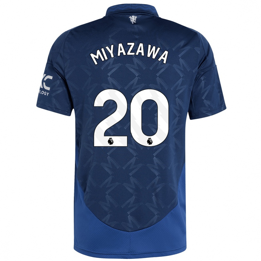 Herren Fußball Hinata Miyazawa #20 Indigo Auswärtstrikot Trikot 2024/25 T-Shirt Luxemburg