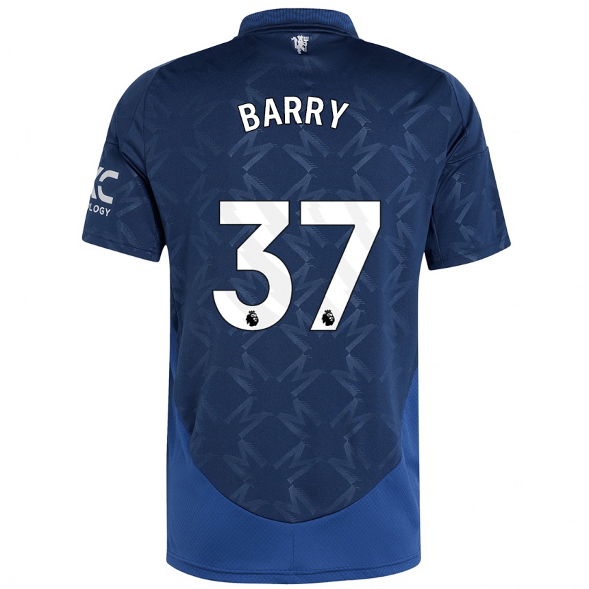 Herren Fußball Keira Barry #37 Indigo Auswärtstrikot Trikot 2024/25 T-Shirt Luxemburg