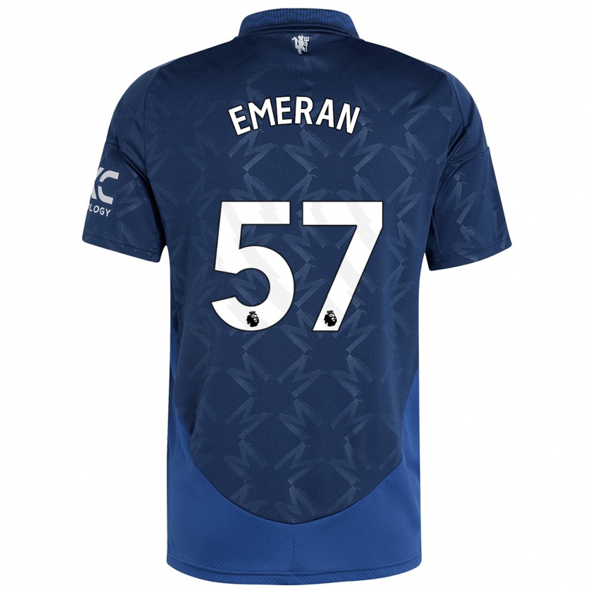 Herren Fußball Noam Emeran #57 Indigo Auswärtstrikot Trikot 2024/25 T-Shirt Luxemburg