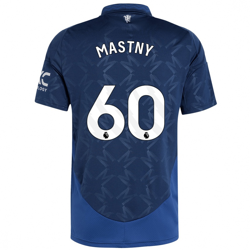 Herren Fußball Ondrej Mastny #60 Indigo Auswärtstrikot Trikot 2024/25 T-Shirt Luxemburg