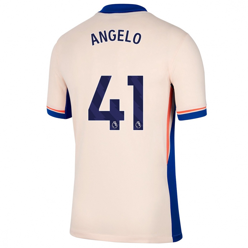 Herren Fußball Ângelo #41 Hellbeige Auswärtstrikot Trikot 2024/25 T-Shirt Luxemburg