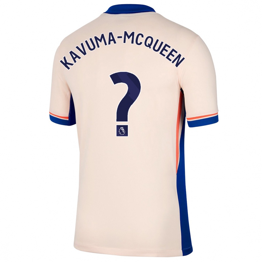 Herren Fußball Ryan Kavuma-Mcqueen #0 Hellbeige Auswärtstrikot Trikot 2024/25 T-Shirt Luxemburg