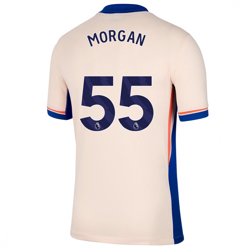 Herren Fußball Jimmy-Jay Morgan #55 Hellbeige Auswärtstrikot Trikot 2024/25 T-Shirt Luxemburg