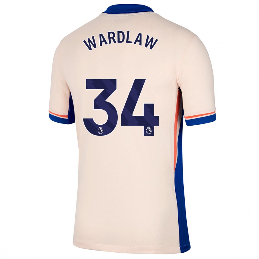 Herren Fußball Charlotte Wardlaw #34 Hellbeige Auswärtstrikot Trikot 2024/25 T-Shirt Luxemburg