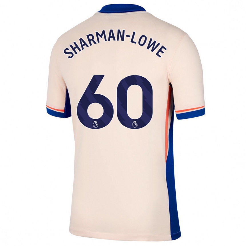 Herren Fußball Teddy Sharman-Lowe #60 Hellbeige Auswärtstrikot Trikot 2024/25 T-Shirt Luxemburg