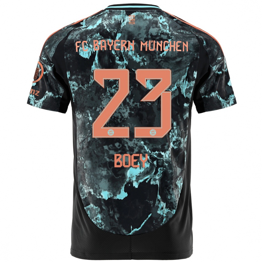 Herren Fußball Sacha Boey #23 Schwarz Auswärtstrikot Trikot 2024/25 T-Shirt Luxemburg