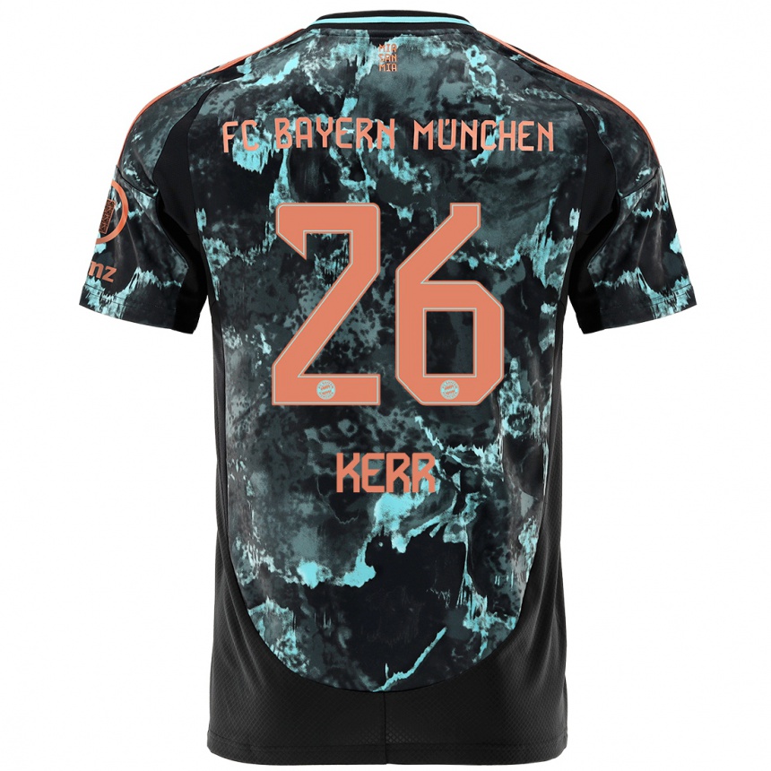 Herren Fußball Samantha Kerr #26 Schwarz Auswärtstrikot Trikot 2024/25 T-Shirt Luxemburg