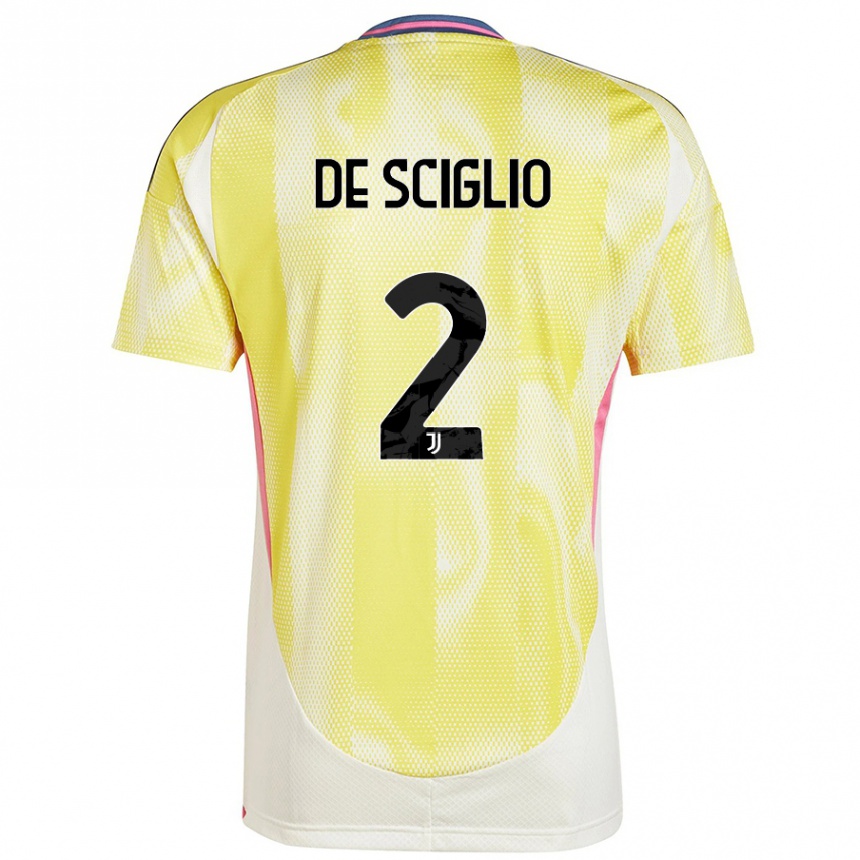 Herren Fußball Mattia De Sciglio #2 Solargelb Auswärtstrikot Trikot 2024/25 T-Shirt Luxemburg