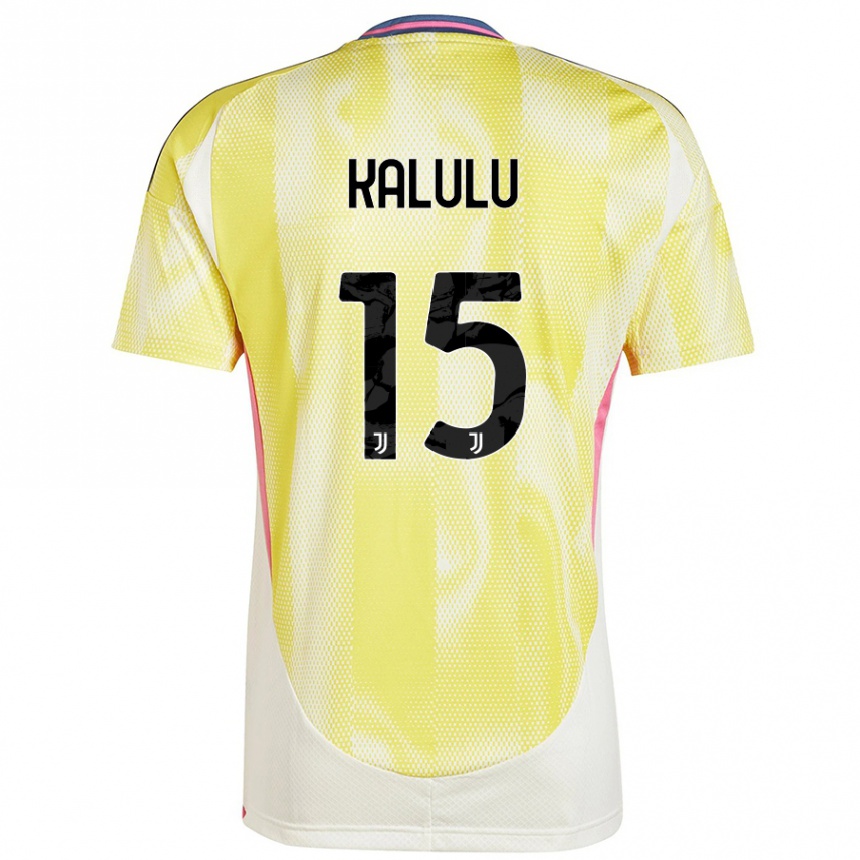 Herren Fußball Pierre Kalulu #15 Solargelb Auswärtstrikot Trikot 2024/25 T-Shirt Luxemburg