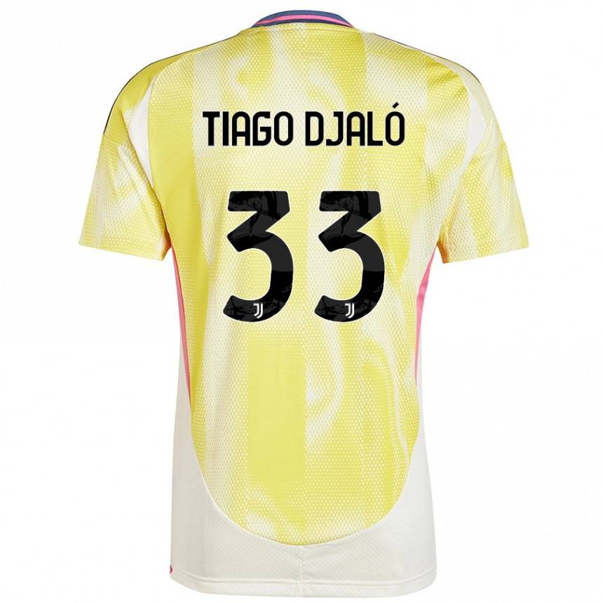 Herren Fußball Tiago Djalo #33 Solargelb Auswärtstrikot Trikot 2024/25 T-Shirt Luxemburg