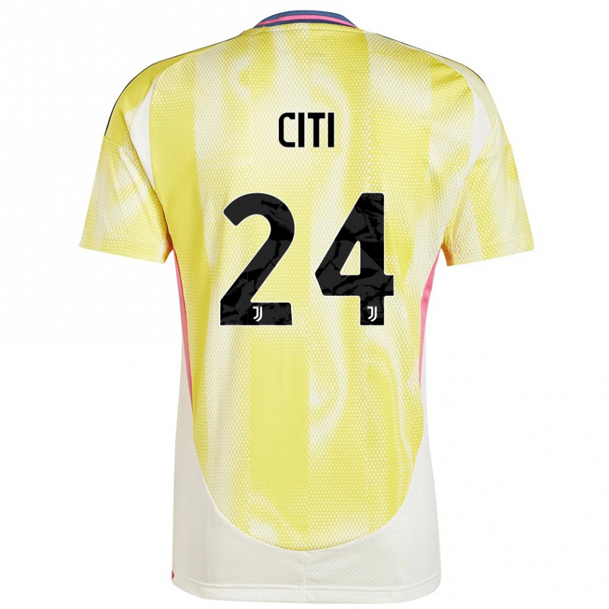 Herren Fußball Alessandro Citi #24 Solargelb Auswärtstrikot Trikot 2024/25 T-Shirt Luxemburg